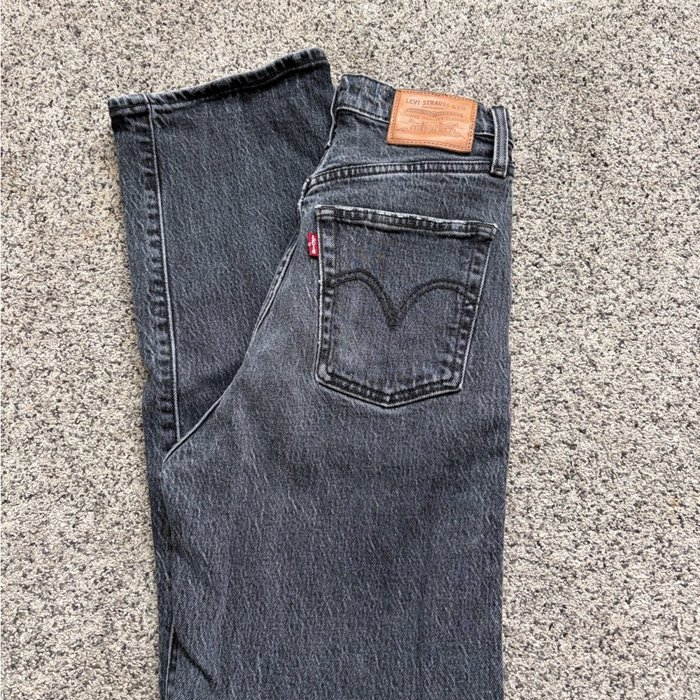 Levi's Ribcage Straight Ankle Black Wash Jeans
